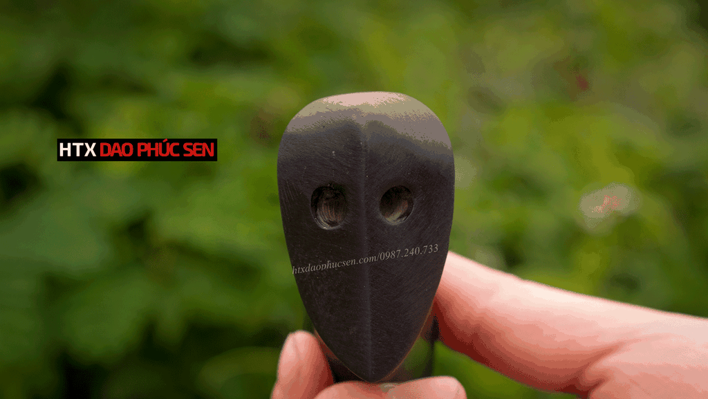 Cán dao gỗ mun cao cấp - XMDD ( tặng 1 chốt đồng đỏ )