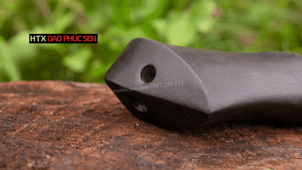 Cán dao gỗ mun cao cấp - XMDD ( tặng 1 chốt đồng đỏ )