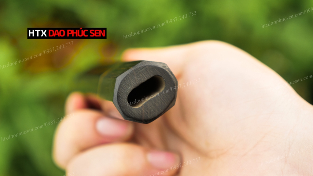 Cán dao Nhật bát giác gỗ mun- CN03