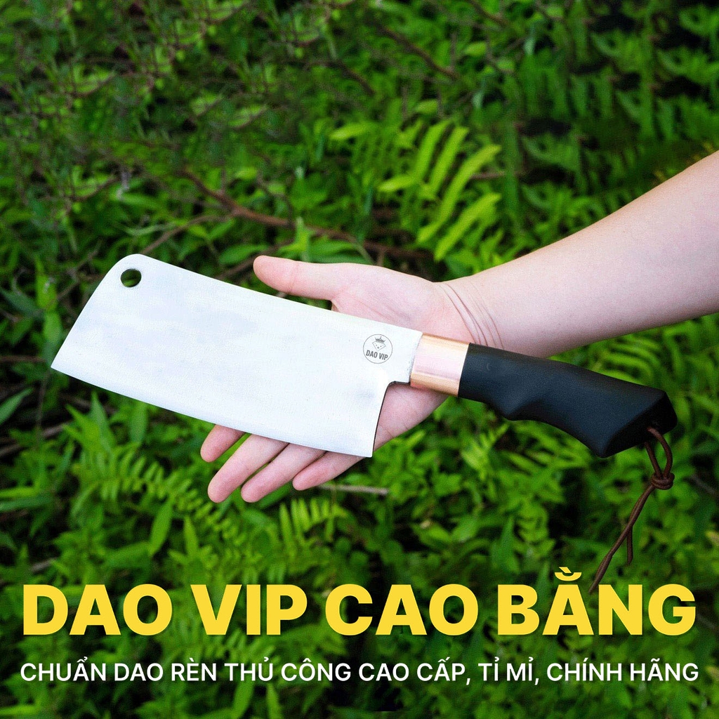 Dao chặt gà thép trắng cao cấp CG04, hàng chuẩn của DAO VIP CAO BẰNG