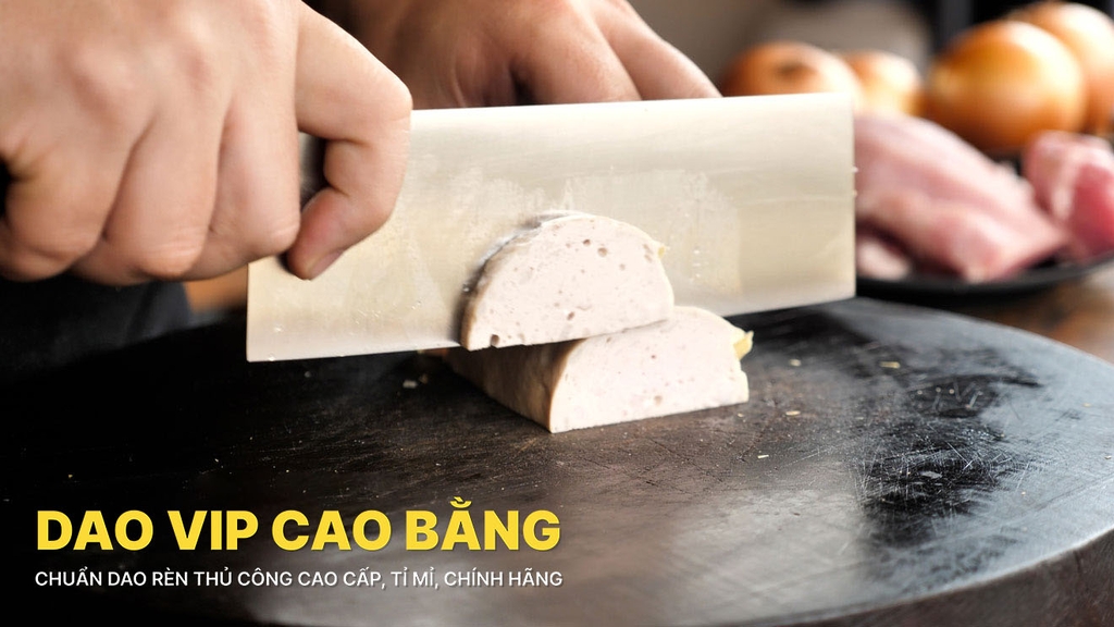 Dao thái thép trắng cao cấp CT10, an toàn, vệ sinh, HÀNG CHUẨN CỦA DAO VIP CAO BẰNG