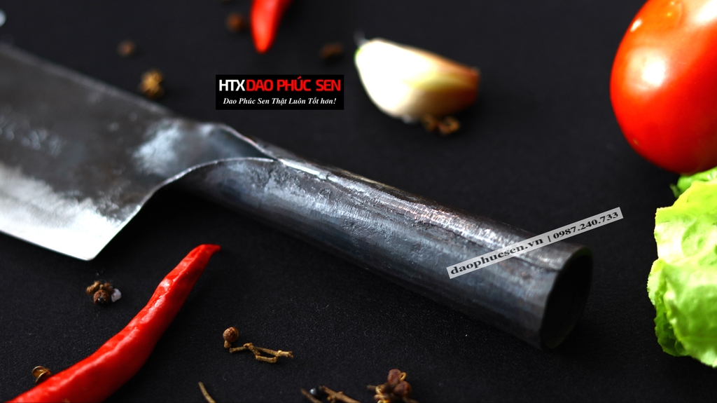 Dao thái sắc bén - Cán sắt - Thép nhíp ô tô - S01