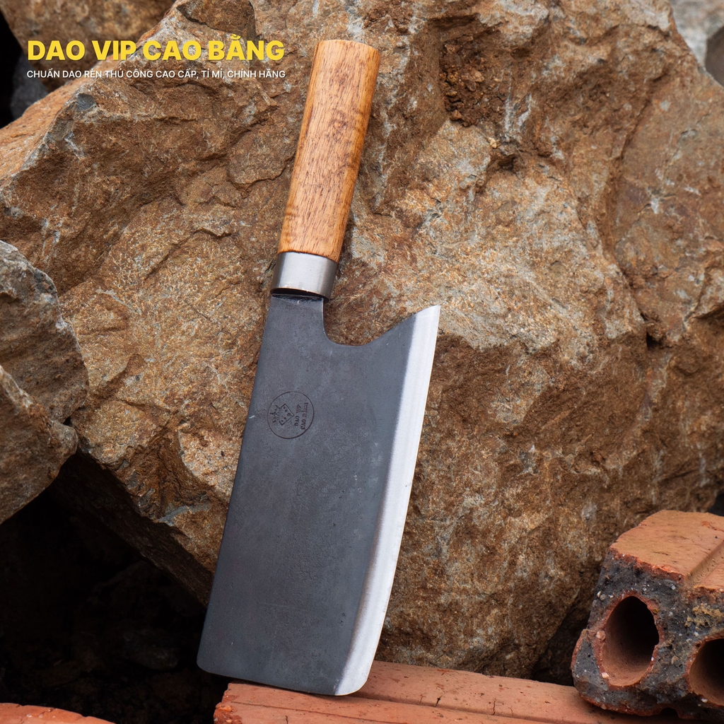 Dao xây thép nhíp rèn thủ công bền đẹp đầm tay DXN