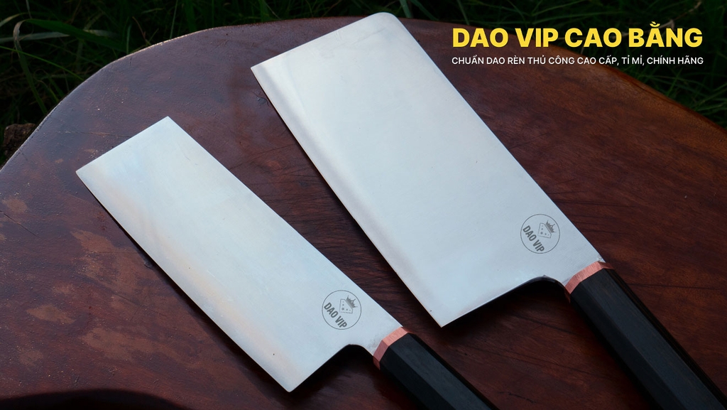 Cặp dao chặt thái thép trắng cao cấp CD15 DAO VIP CAO BẰNG