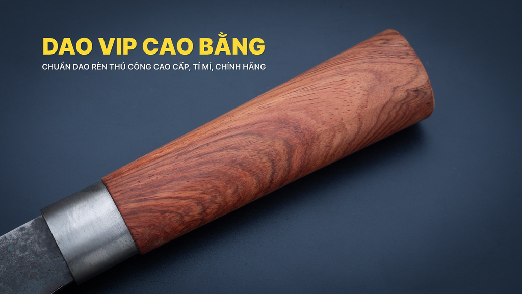 Dao thái nhíp xe cán gỗ Hương DN20H  DAO VIP CAO BẰNG