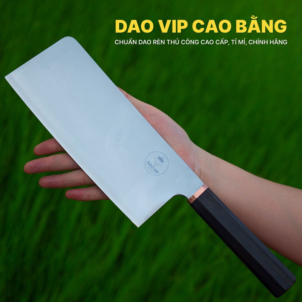 Dao chặt gà thép trắng cao cấp CG10 vệ sinh, an toàn - Hàng chuẩn của DAO VIP CAO BẰNG