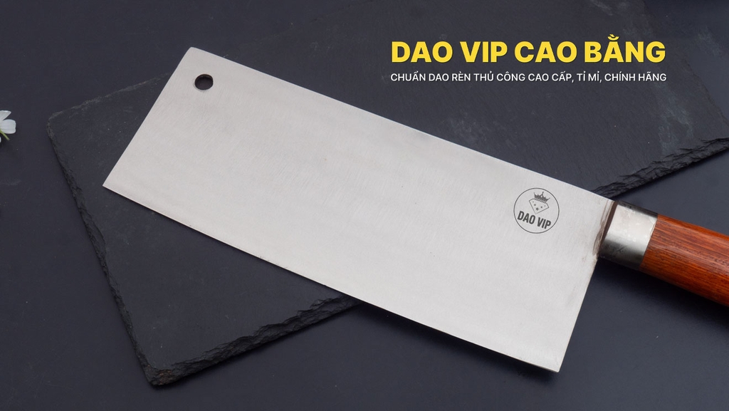 Dao chặt gà thép trắng G05K dao vip cao bằng