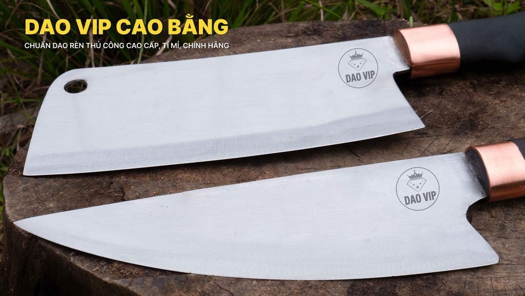 Cặp dao chặt thái thép trắng cao cấp CD16 DAO VIP CAO BẰNG