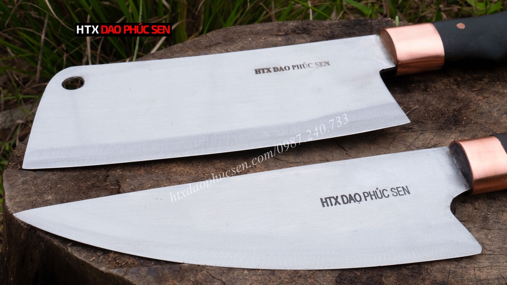 Cặp dao chặt thái thép trắng cao cấp CD16