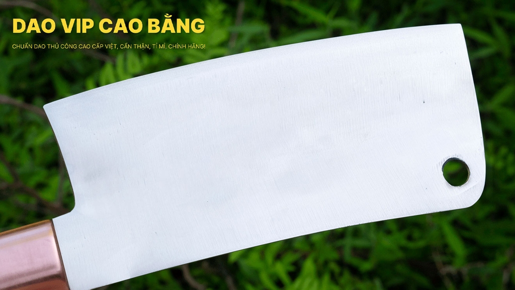 Dao chặt gà thép trắng cao cấp CG04, hàng chuẩn của DAO VIP CAO BẰNG