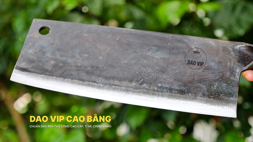 Dao chặt xương sắc bén - Cán sắt Thép nhíp ô tô S06 an toàn, vệ sinh, hàng chuẩn CỦA DAO VIP CAO BẰNG