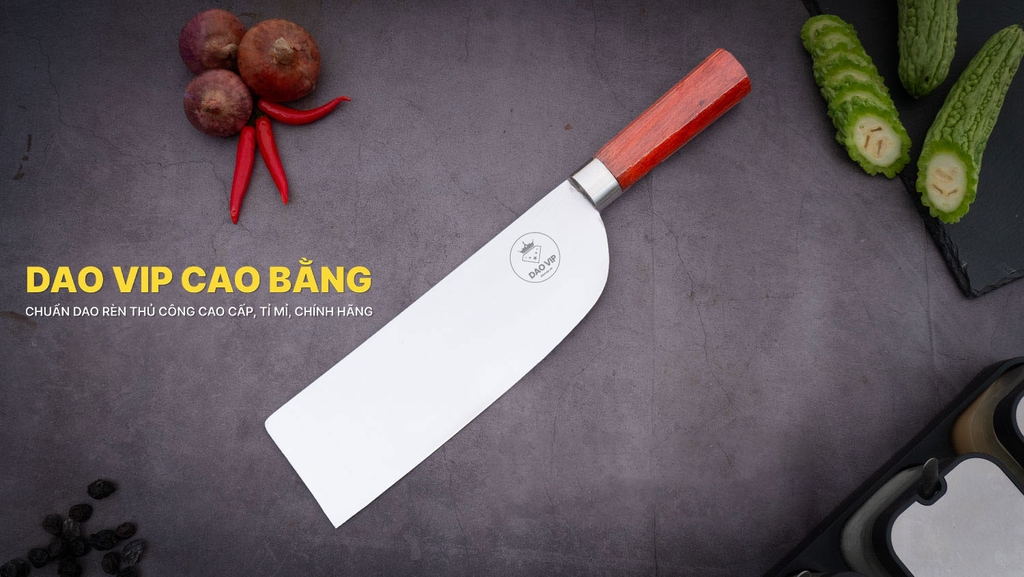 Dao chặt gà thép trắng CG99H DAO VIP CAO BẰNG