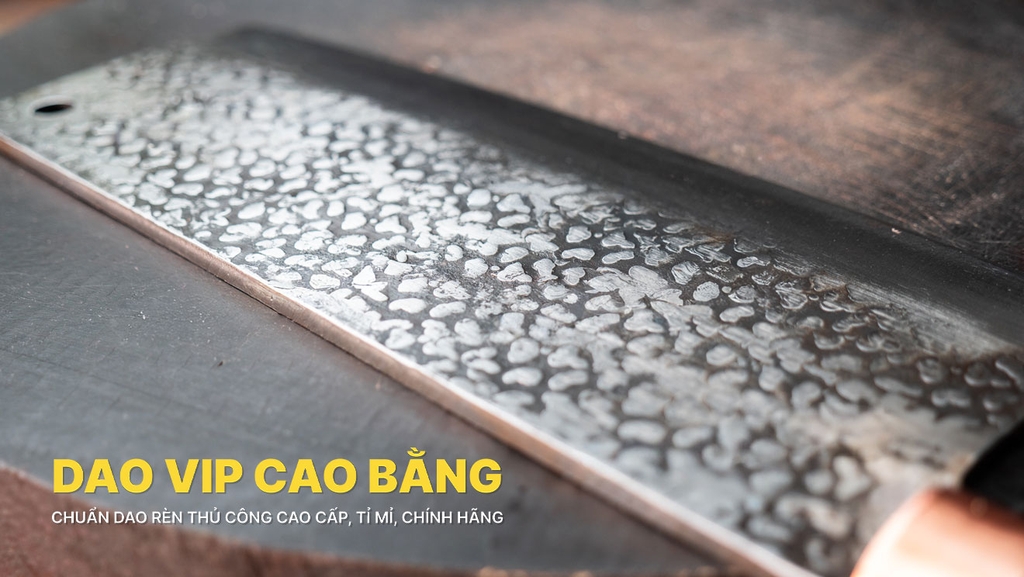 Dao chặt xương sắc bén - Thép nhíp ô tô - Cán cẩm khâu đồng - G06TDD DAO VIP CAO