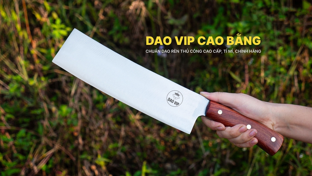Dao chặt xương thép trắng SXK06 dao vip cao bằng