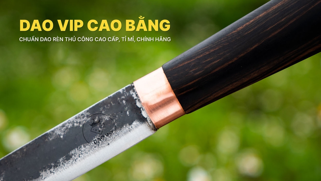 Dao bóc tỏi, gọt hoa quả cán gỗ mun DBTMDD, hàng chuẩn chính hãng CỦA DAO VIP CAO BẰNG