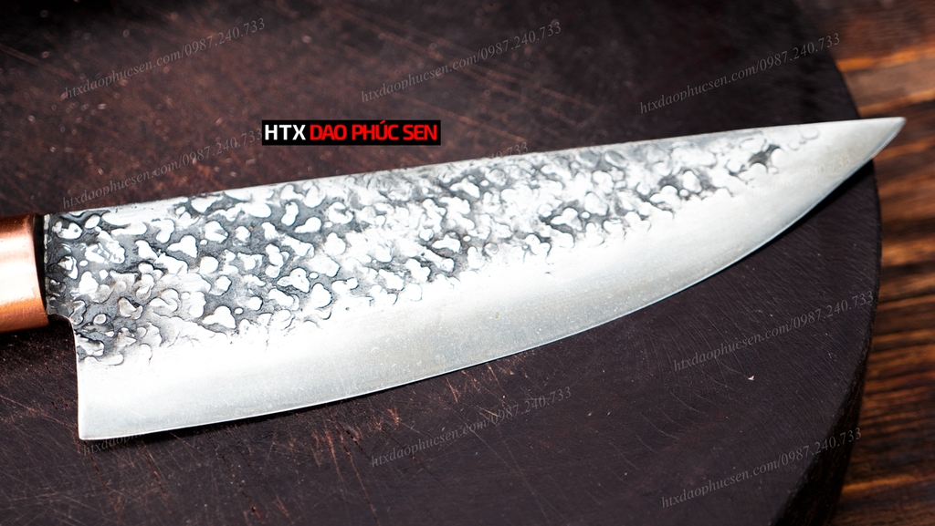 Dao thái lọc sắc bén - Thép nhíp ô tô - Cán cẩm khâu đồng - G09TDD giữ sắc lâu, dễ mài lại