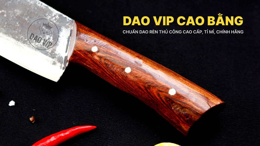 DAO TÔNG CHẶT GÀ MỚI cán ốp gỗ G07COCD DAO VIP CAO BẰNG