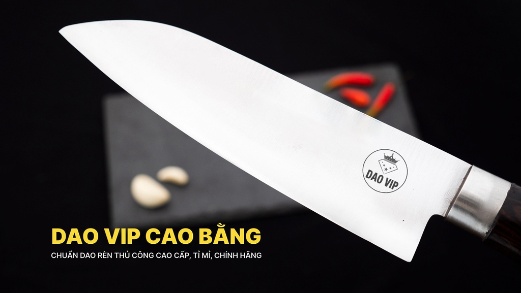 Dao lọc thái thép trắng cán mun - LKM DAO VIP CAO BẰNG