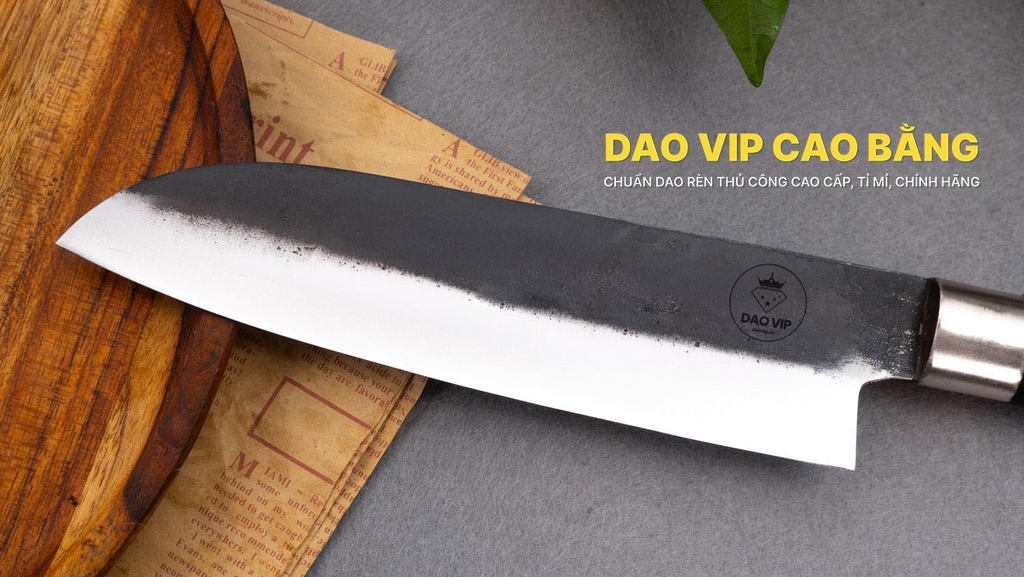 Dao lọc thịt thép nhíp xe cán gỗ mun CL10NM DAO VIP CAO BẰNG
