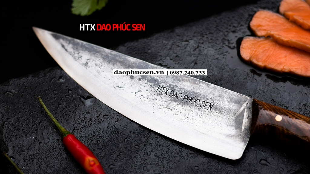 DAO BẦU LỌC 16 thép nhíp xe cán gỗ cẩm G08OCD / HTX DAO PHÚC SEN
