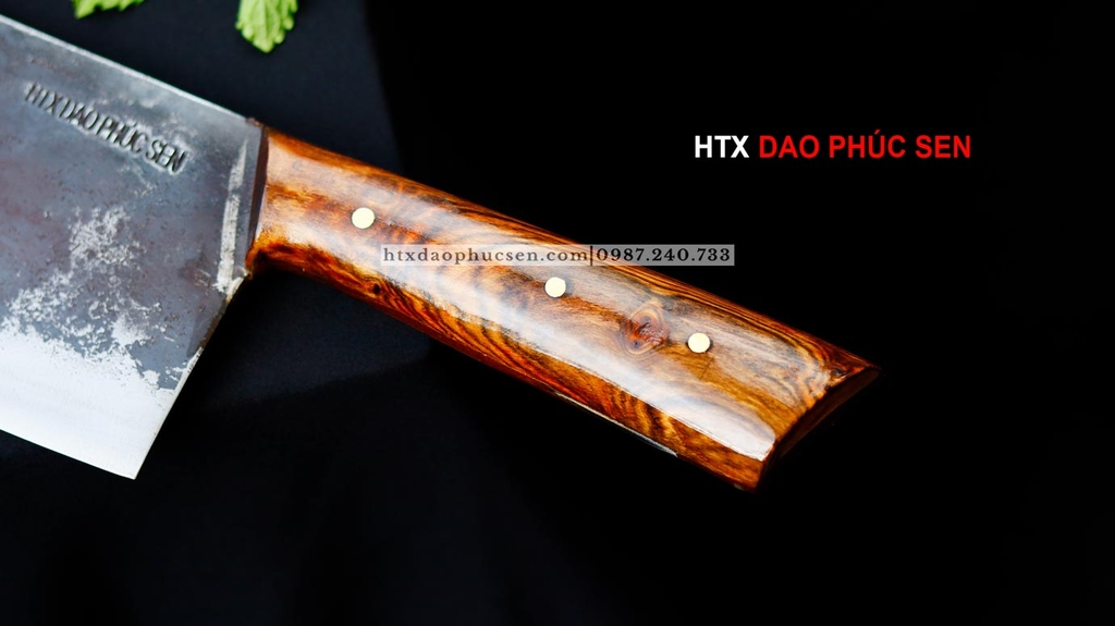Dao chặt gà sắc bén - Thép nhíp ô tô - Cán ốp cẩm - G05OCD