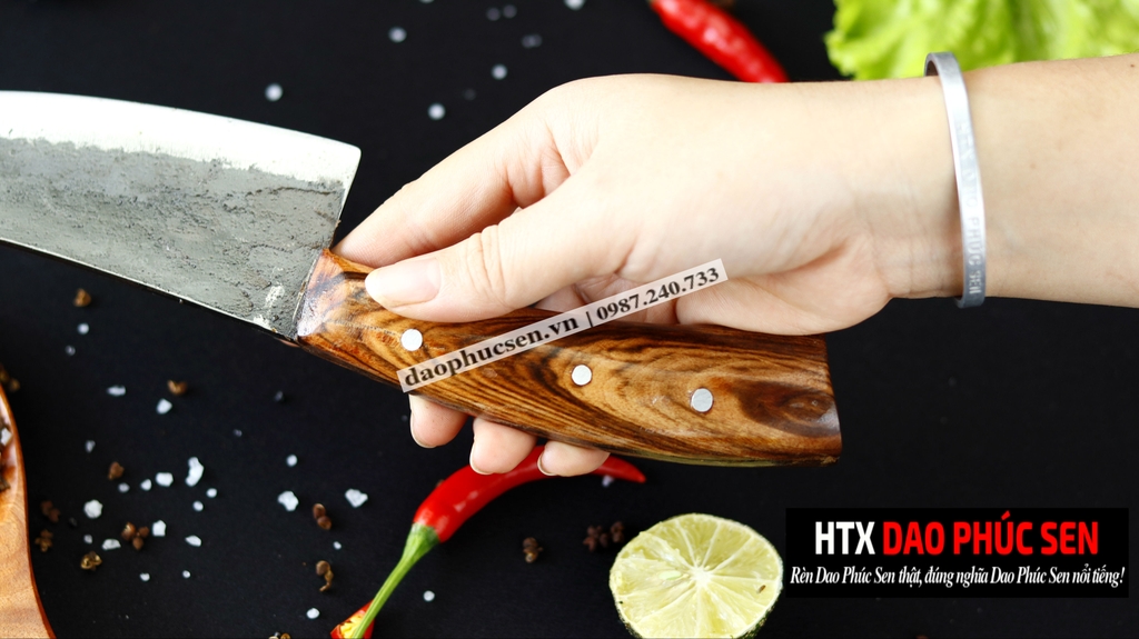 DAO LỌC - THÁI 01 CÁN GỖ TỰ NHIÊN G14 | DAO VIP - HTX DAO PHÚC SEN