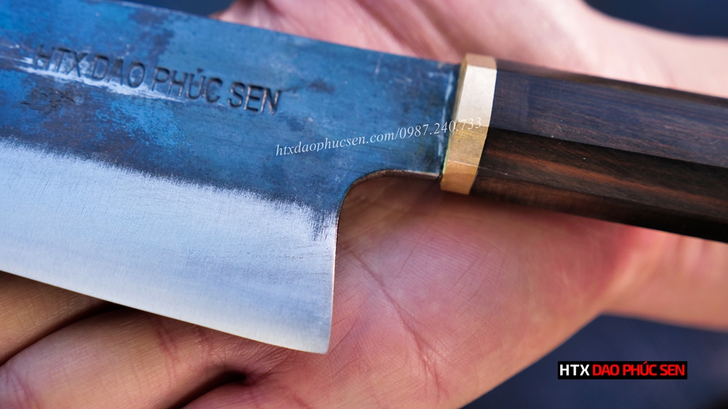 Dao thái lọc cao cấp DN21, rèn thủ công, HÀNG CHUẨN CỦA DAO VIP - HTX DAO PHÚC SEN