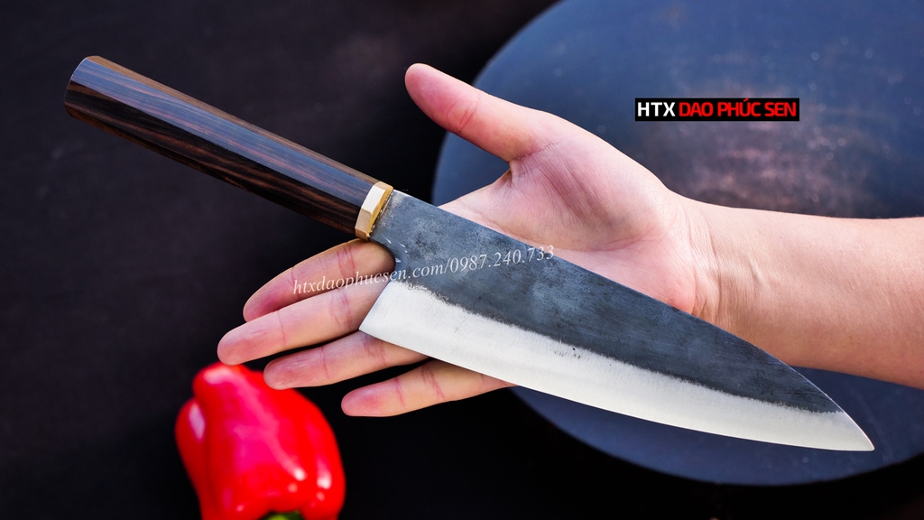 Dao thái lọc cao cấp DN21, rèn thủ công, HÀNG CHUẨN CỦA DAO VIP - HTX DAO PHÚC SEN