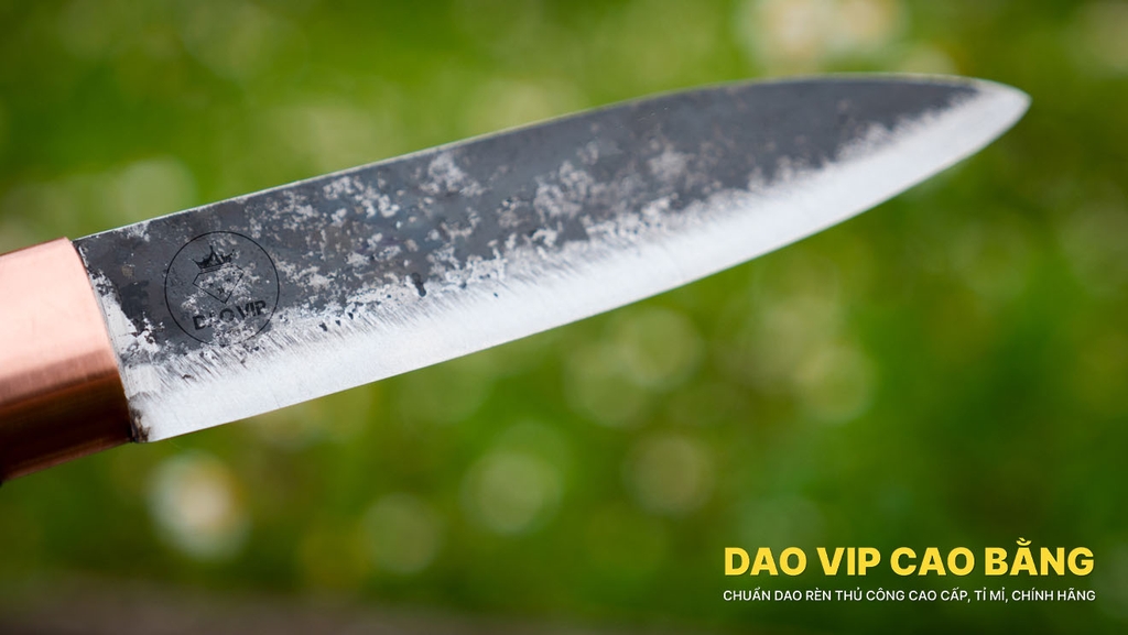 Dao bóc tỏi, gọt hoa quả cán gỗ mun DBTMDD, hàng chuẩn chính hãng CỦA DAO VIP CAO BẰNG