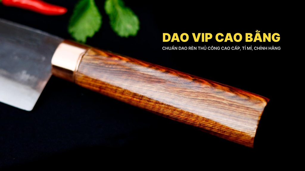 DAO THÁI KIỂU 01  N07DD cán gôc tự nhiên khâu đồng đỏ DAO VIP CAO BẰNG