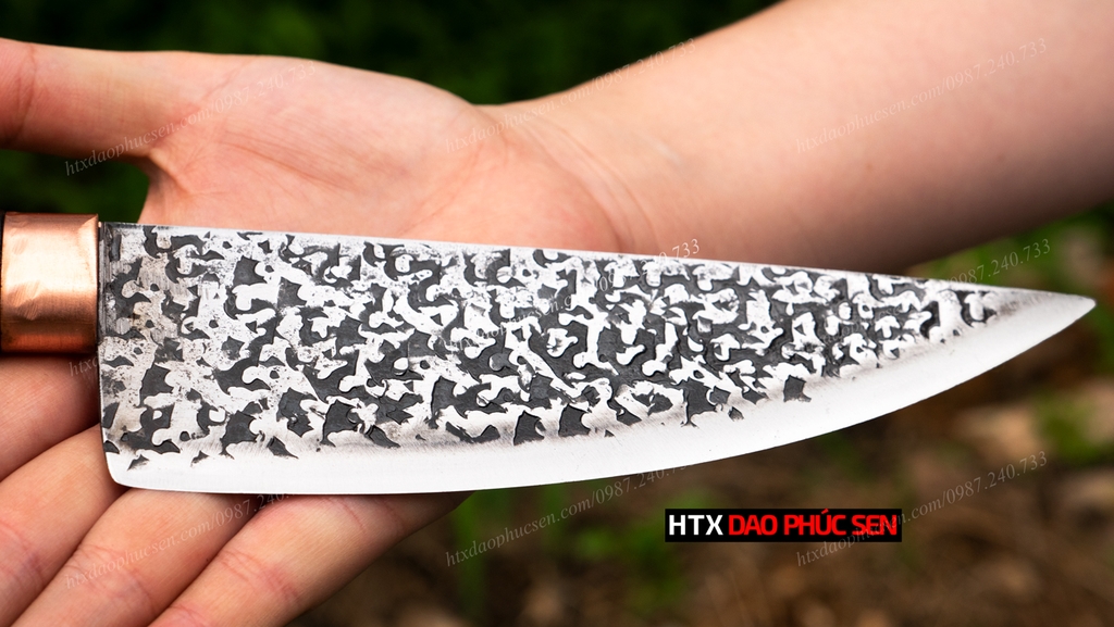 Dao bầu lọc 16 chống dính thép nhíp xe cán gỗ mun G08TMDD / HTX DAO PHÚC SEN