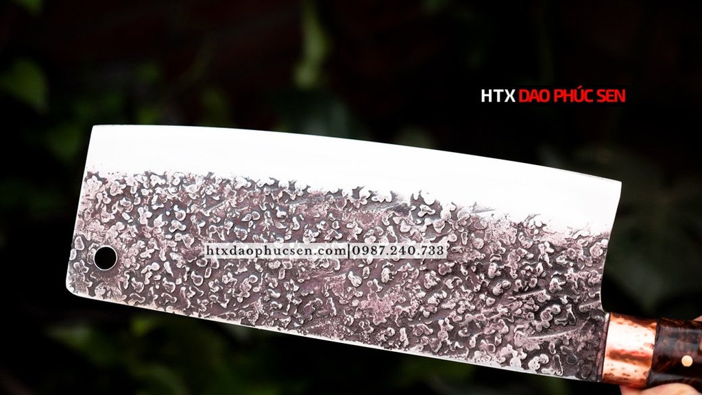 Dao chặt gà sắc bén - Thép nhíp ô tô - Cán cẩm - khâu đồng - G05TDD