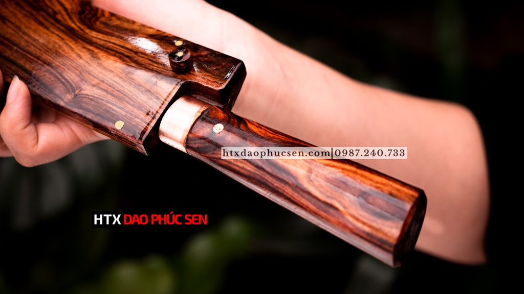 Dao phúc sen bản Takohiki vỏ gỗ