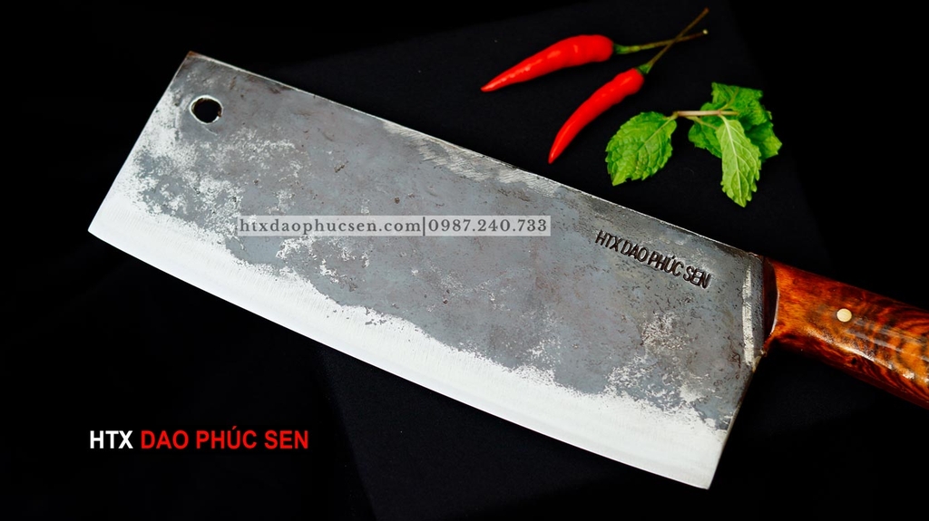 Dao chặt gà sắc bén - Thép nhíp ô tô - Cán ốp cẩm - G05OCD