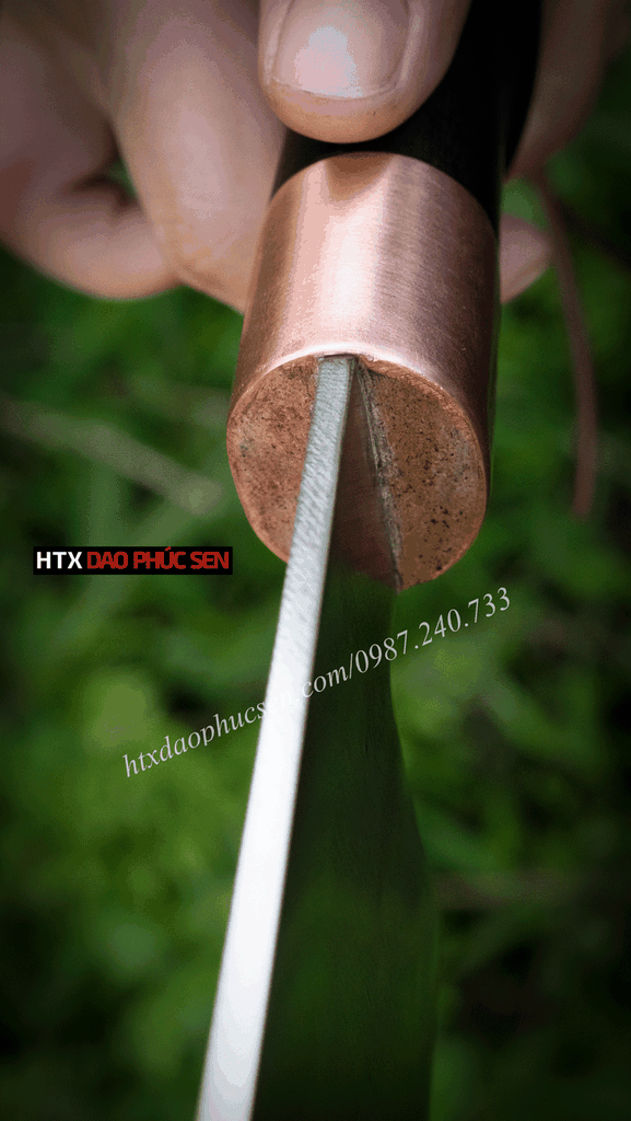 Dao chặt gà thép trắng cao cấp CG04, hàng chuẩn của DAO VIP - HTX DAO PHÚC SEN