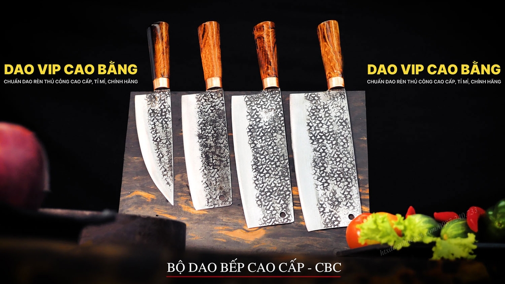 Bộ dao nhà bếp CBC chặt thái lọc hàng chuẩn DAO VIP CAO BẰNG