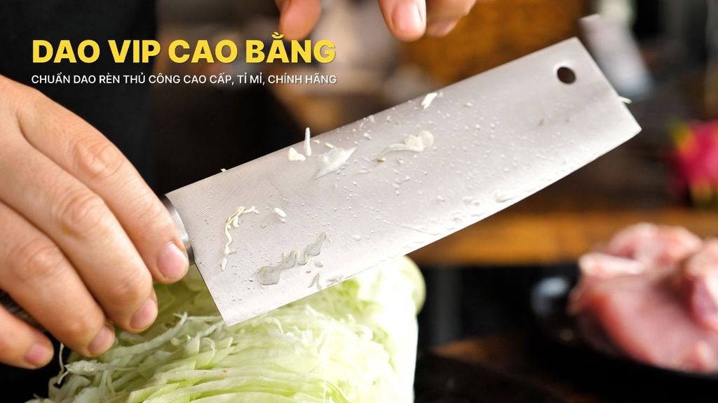 Dao thái 20 thép trắng cao cấp G02KC chất lượng, hàng chuẩn của DAO VIP CAO BẰNG