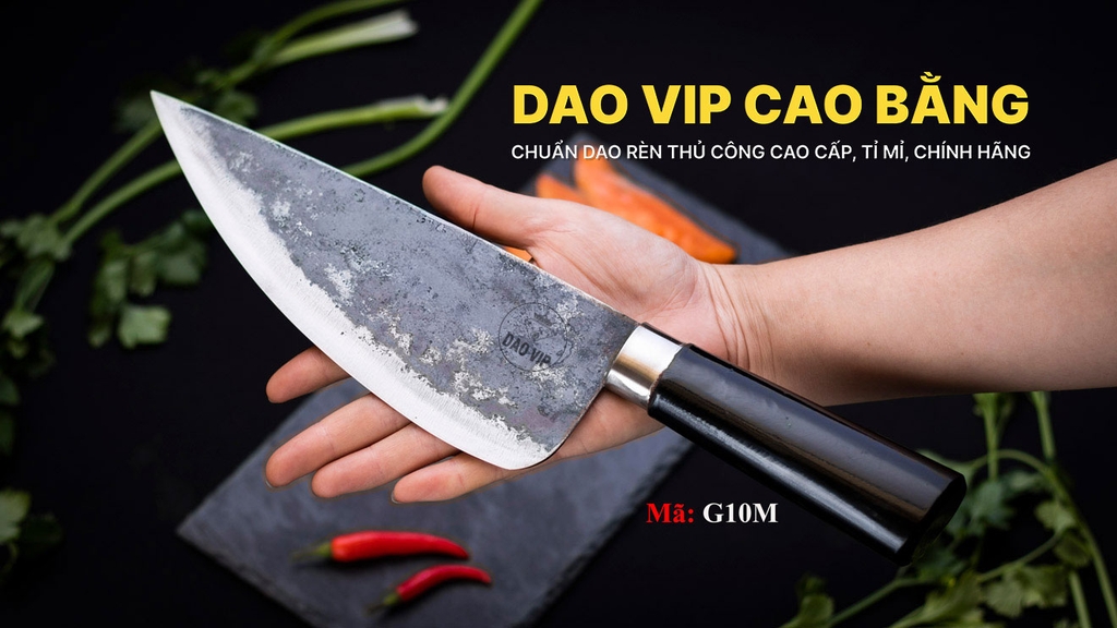 Dao bầu lọc 22 thép nhíp xe cán mun G10M DAO VIP CAO BẰNG