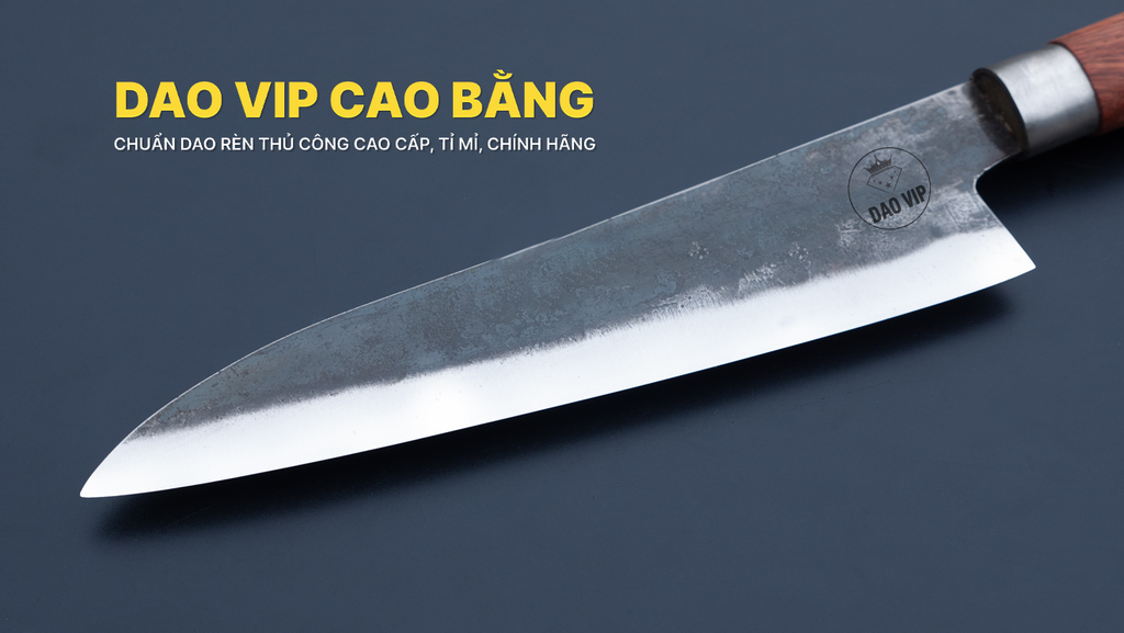 Dao thái nhíp xe cán gỗ Hương DN20H  DAO VIP CAO BẰNG