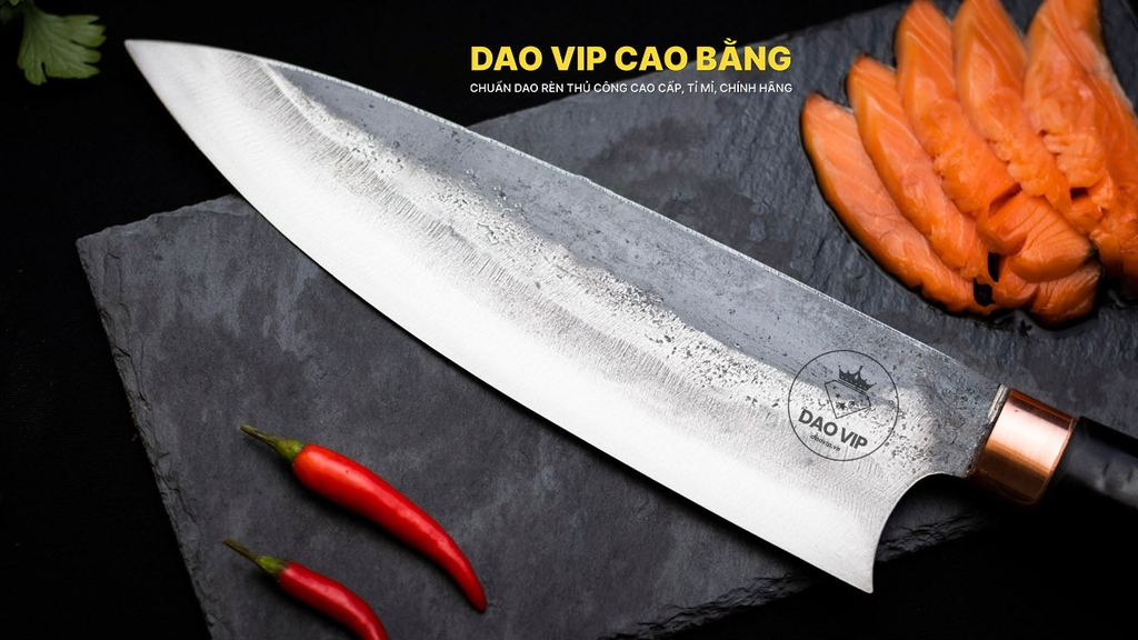 Dao chặt, thái, lọc sắc bén - thép nhíp ô tô - DCL02DD DAO VIP CAO BẰNG