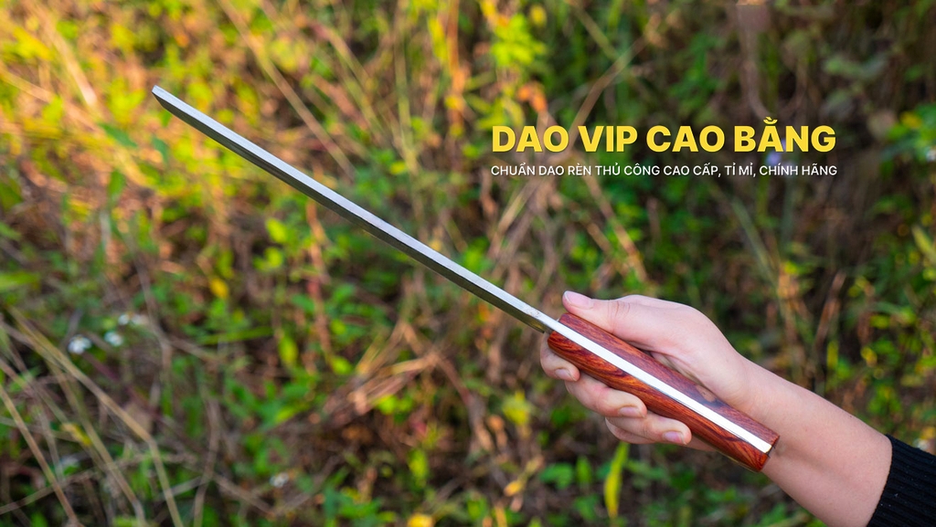 Dao chặt xương thép trắng SXK06 dao vip cao bằng