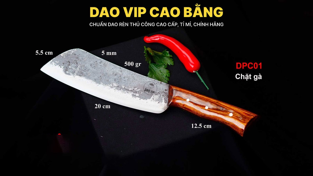 DAO PHA CHẶT 01 cán cẩm DPC01 DAO VIP CAO BẰNG