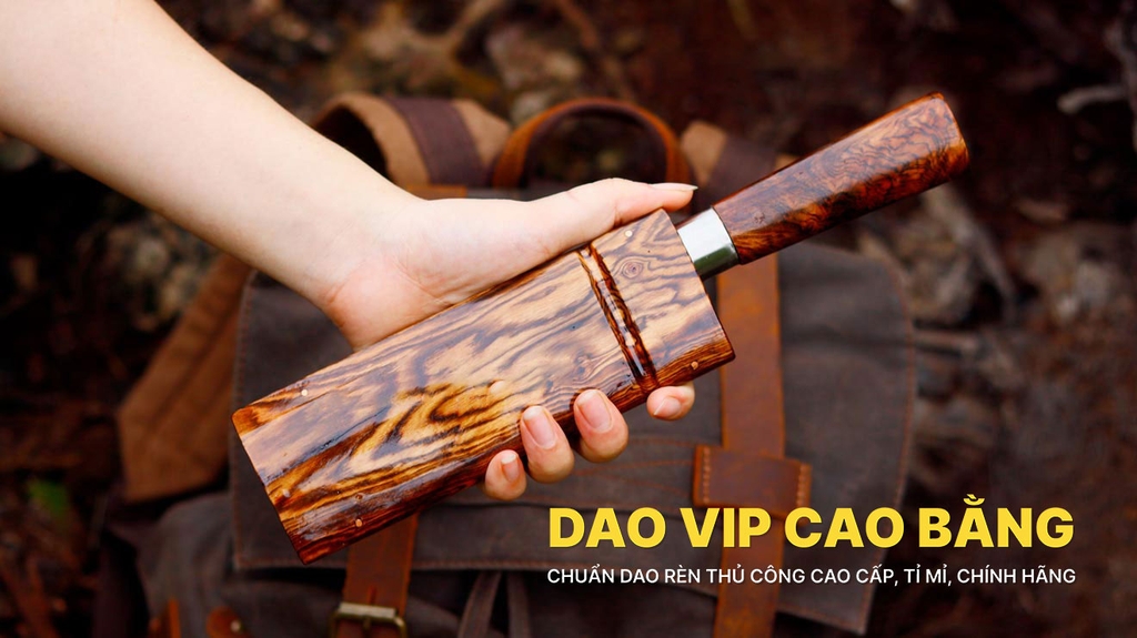 Dao bầu lọc 16 - Thép nhíp ô tô - Cán vỏ gỗ cẩm - G08VG DAO VIP CAO BẰNG