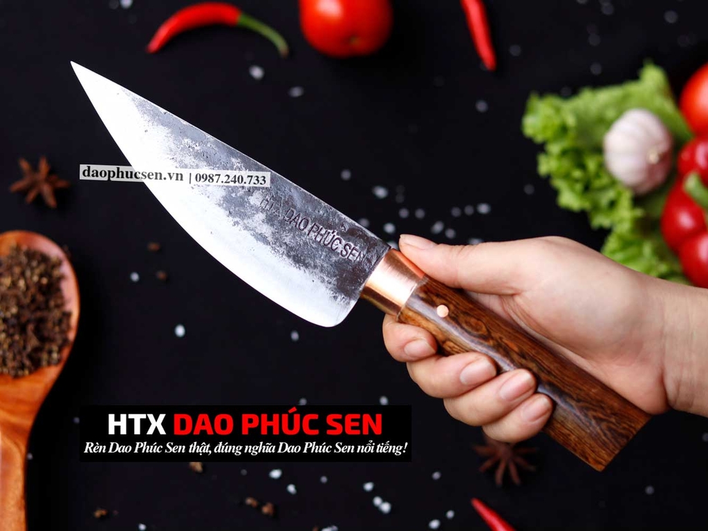 DAO BẦU LỌC 16 thép nhíp xe cán gỗ cẩm / HTX DAO PHÚC SEN