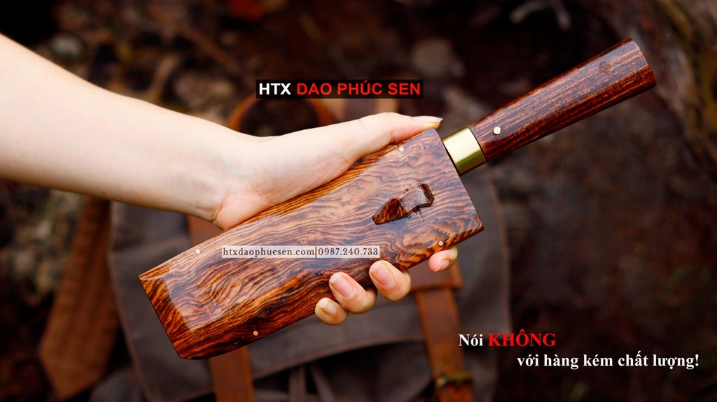 Dao Usuba N13DVG Vỏ Gỗ