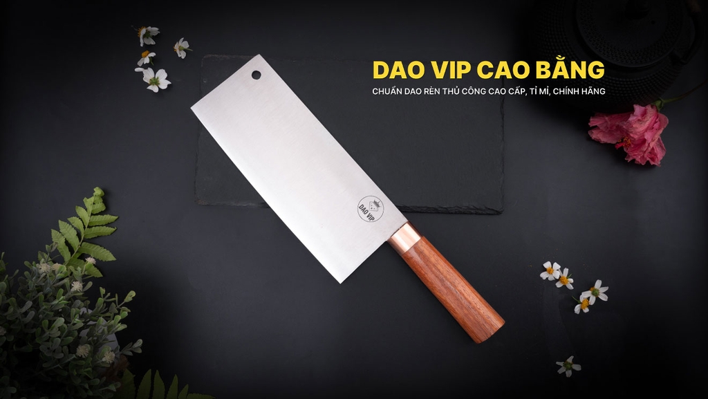 Dao chặt gà thép trắng G05KDD DAO VIP CAO BẰNG