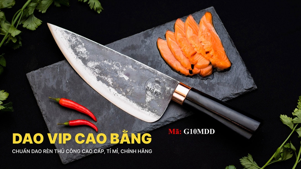 Dao bầu lọc 22 thép nhíp cán tự nhiên G10MDD DAO VIP CAO BẰNG