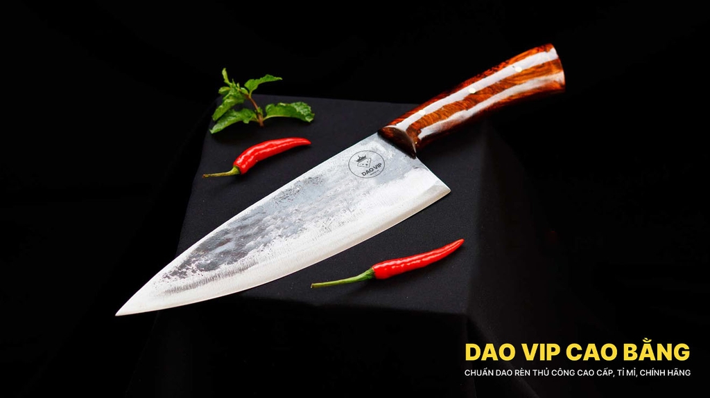 DAO ĐẦU BẾP cán ốp cẩm DBC DAO VIP CAO BẰNG