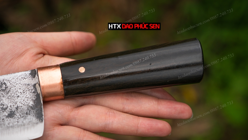 Dao bầu lọc 16 chống dính thép nhíp xe cán gỗ mun G08TMDD / HTX DAO PHÚC SEN