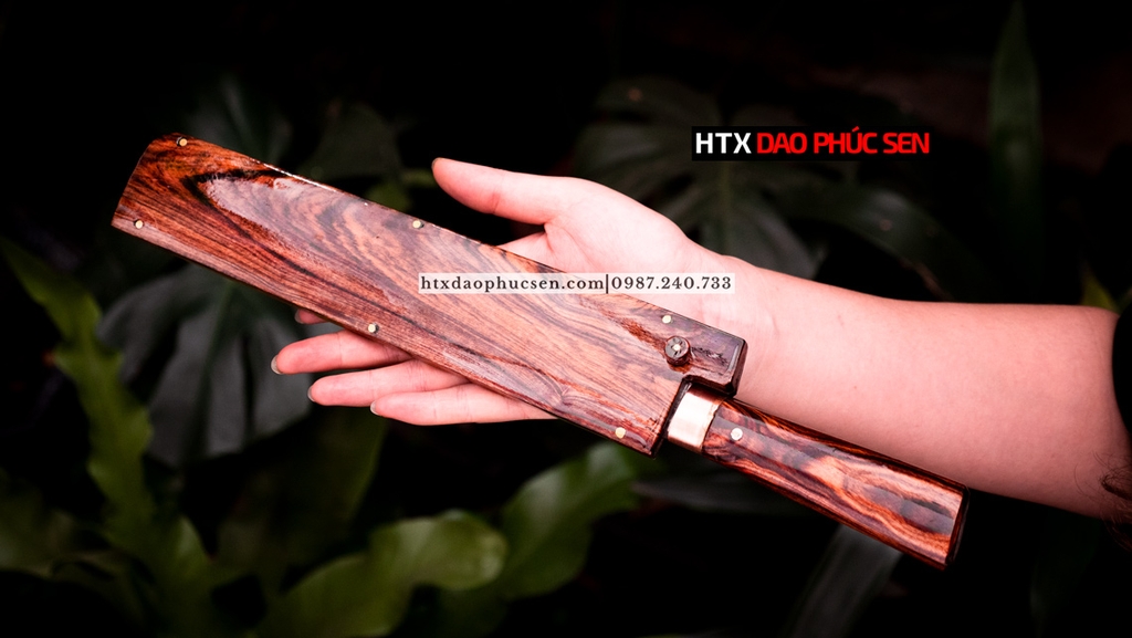 Dao phúc sen bản Takohiki vỏ gỗ